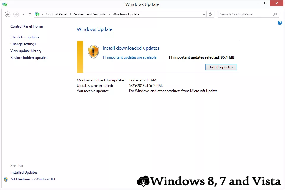 Windows vista update manual download